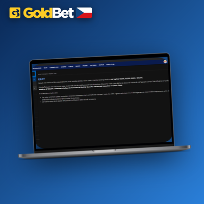 Bankovní převod v CZK jako spolehlivá metoda vkladu v Goldbet Casino