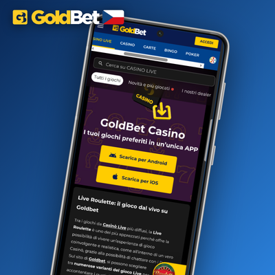 Živé stoly s krupiérem v Goldbet Casino aplikaci – ruleta a blackjack
